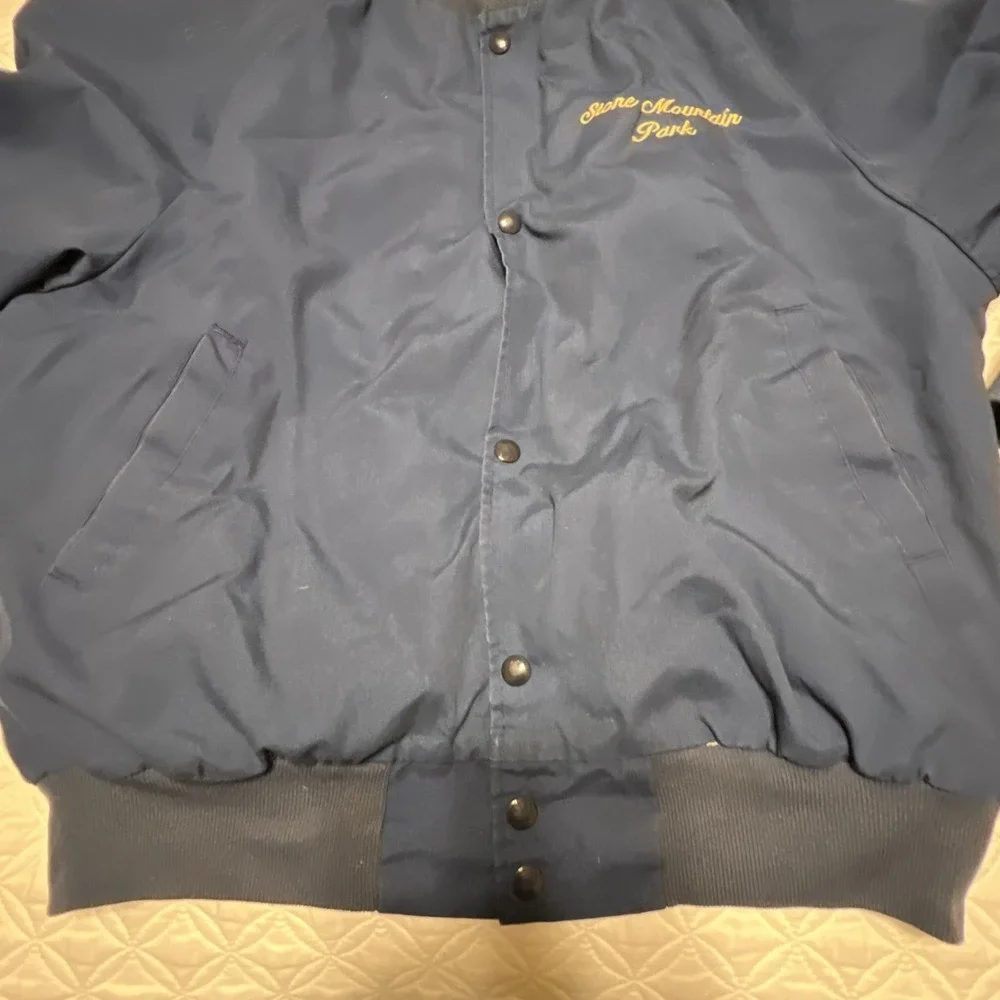 Vtg Stone Mountain Jacket  Workwear Mens Large Blue Coat 90s GA Georgia